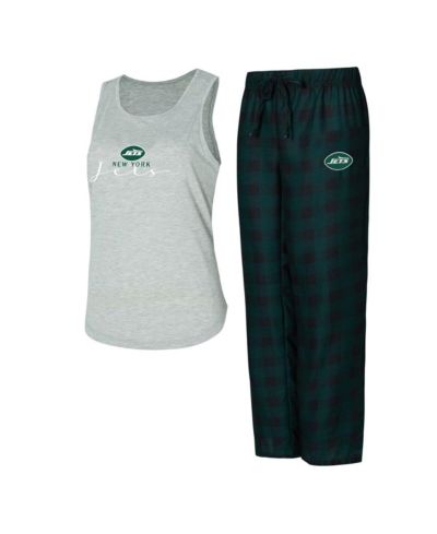 Concepts Sport комплект для сна женский Gray/Green New York Jets Petition Tank Top и брюки