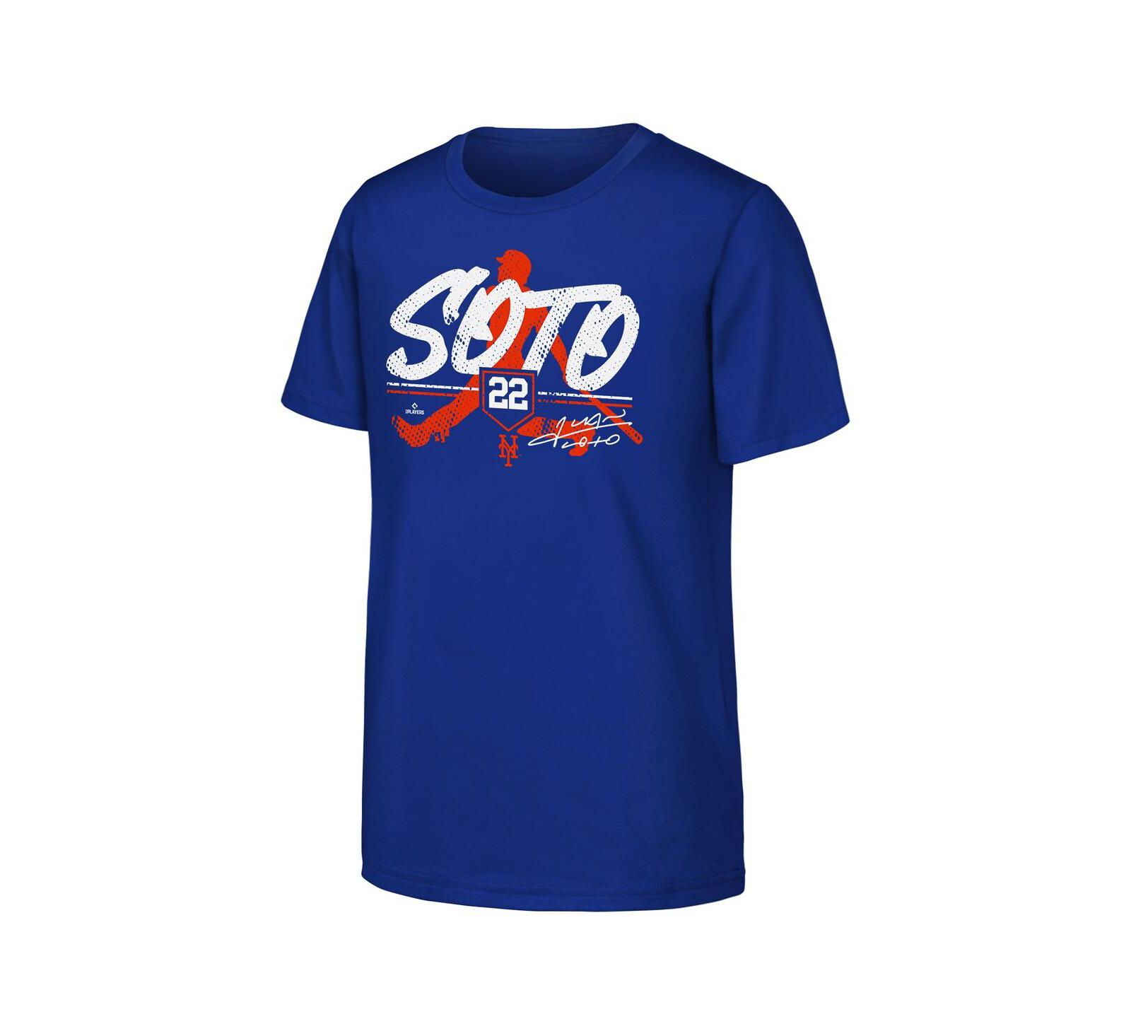 Outerstuff Big Boys и Girls Juan Soto Royal New York Mets Status T-Shirt