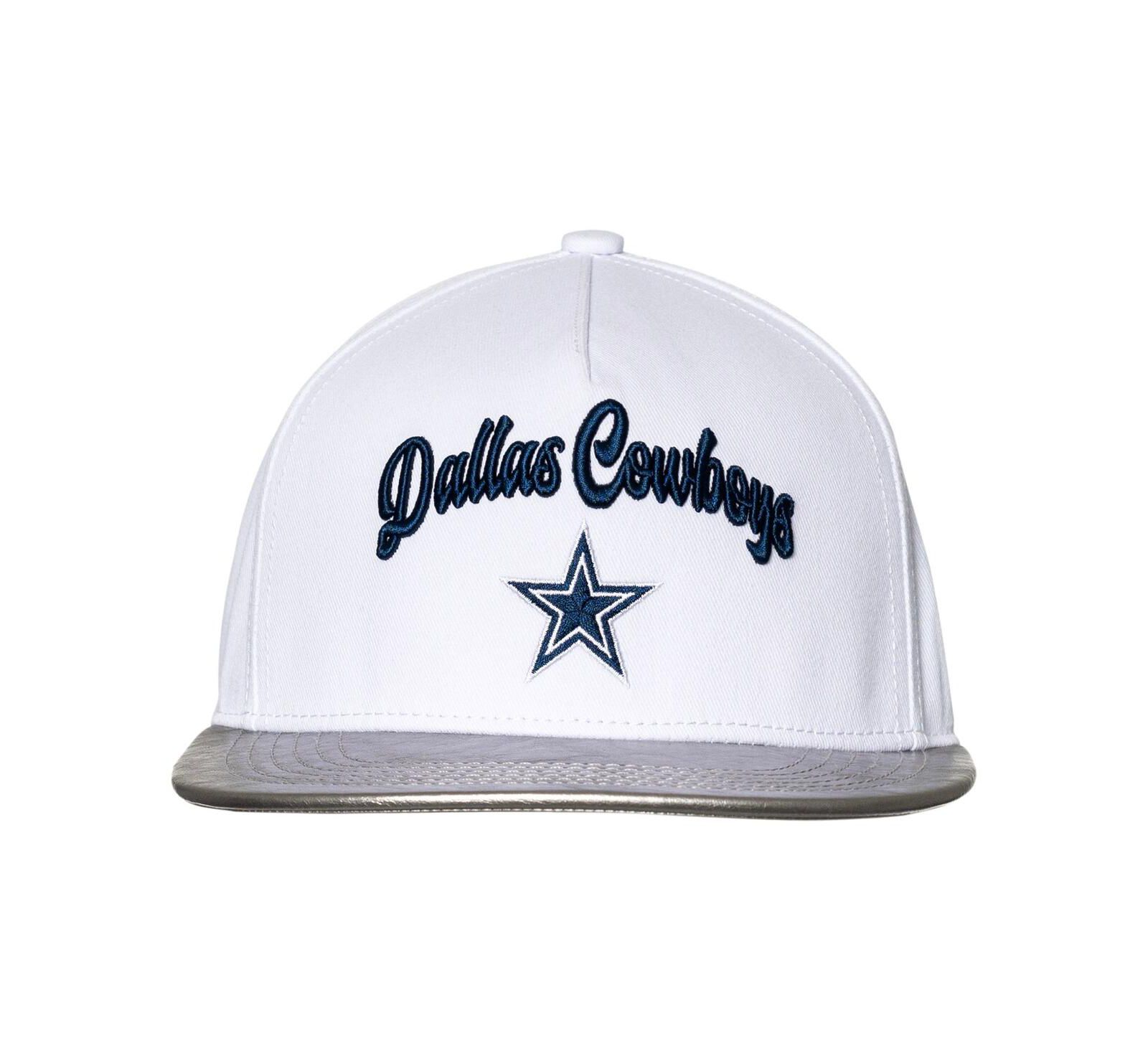 The Wild Collective Women's White/Silver Dallas Cowboys Two-Tone Snapback Hat