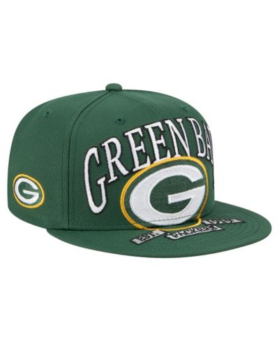 New Era Men's Green Green Bay Packers Oversized 59FIFTY Fitted Hat
