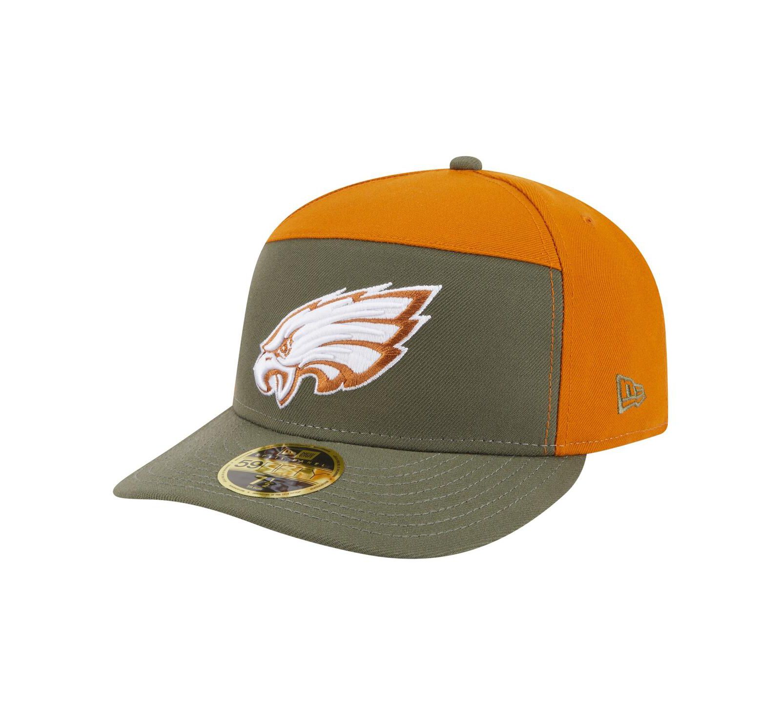 New Era Men's Olive/Brown Philadelphia Eagles Two-Tone Color Pack Split Panel 59FIFTY Fitted Hat