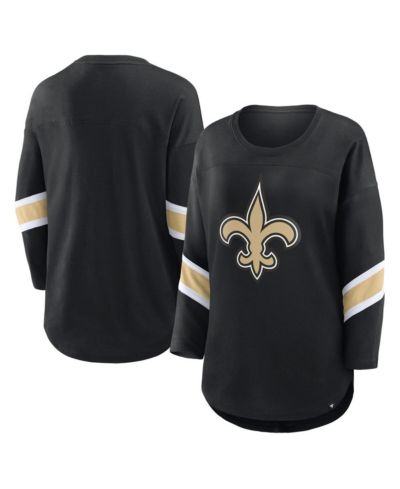 Fanatics Женский T-shirt New Orleans Saints Plus Size Redzone 3/4-Sleeve Scoop Neck Black