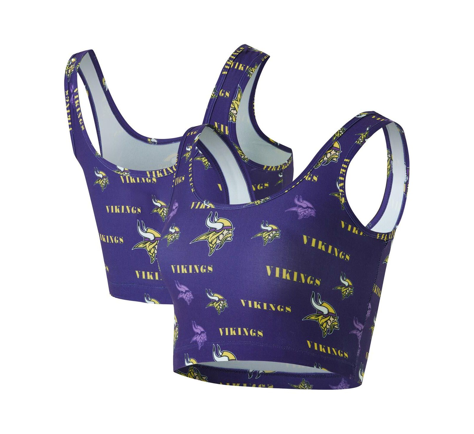 Женский фиолетовый бралетт Concepts Sport Minnesota Vikings с принтом Mosaic