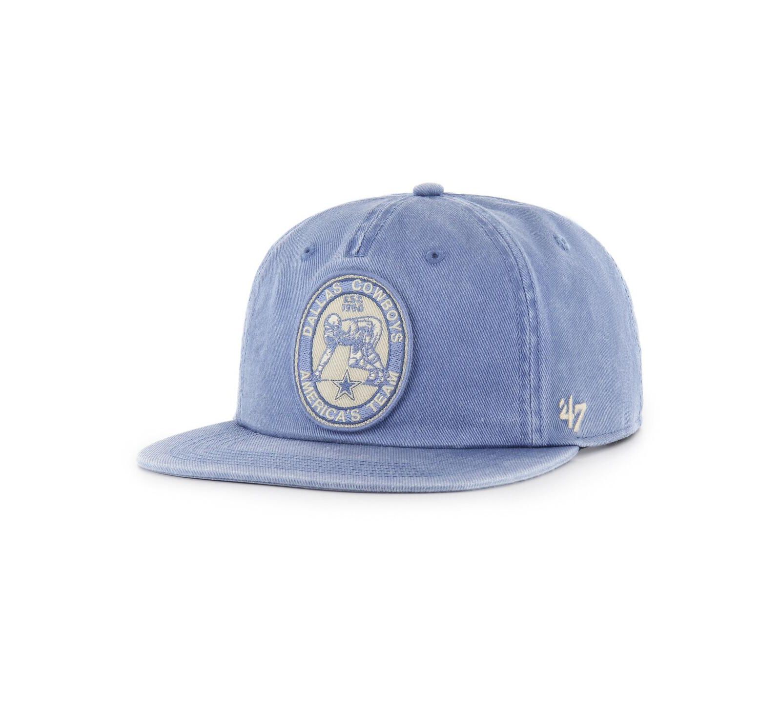 '47 Brand Men's Light Blue Dallas Cowboys Boot Path Relaxed Captain Hat