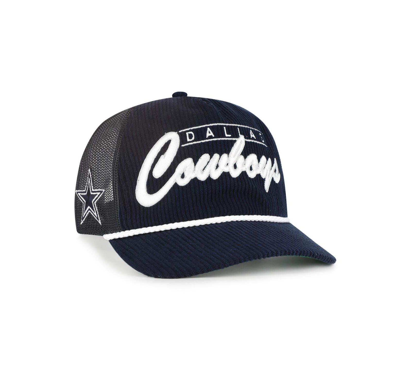 '47 Brand Men's Navy Dallas Cowboys Double Header Relaxed Corduroy Hitch Hat