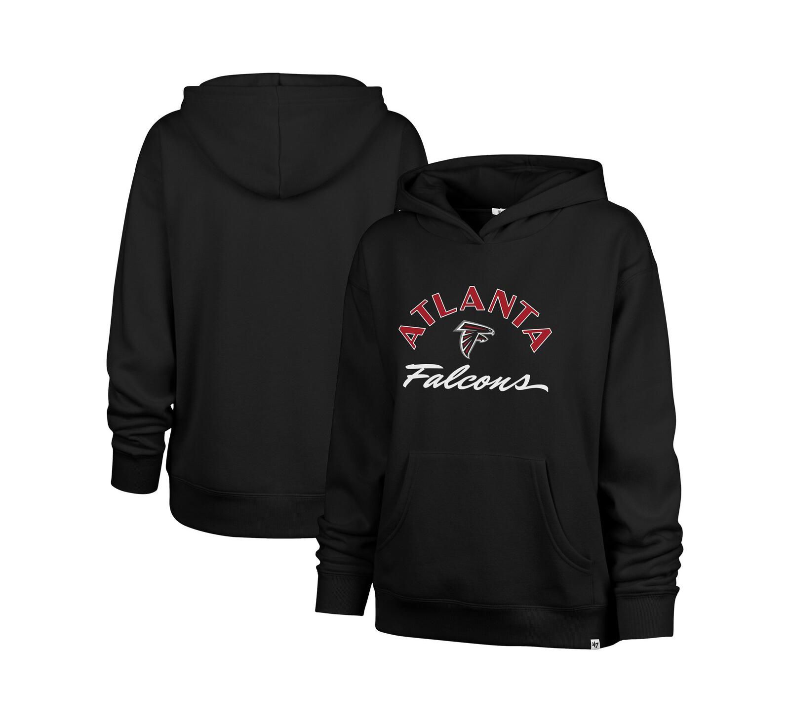 Женское худи '47 Brand Black Atlanta Falcons Whirlwind Naomi с длинным рукавом