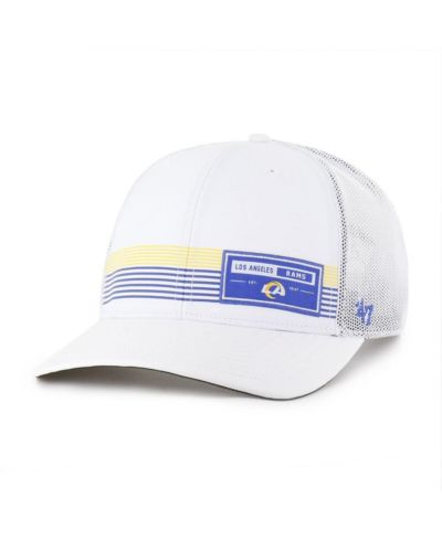 '47 Brand Men's White Los Angeles Rams Rangefinder Trucker Adjustable Hat