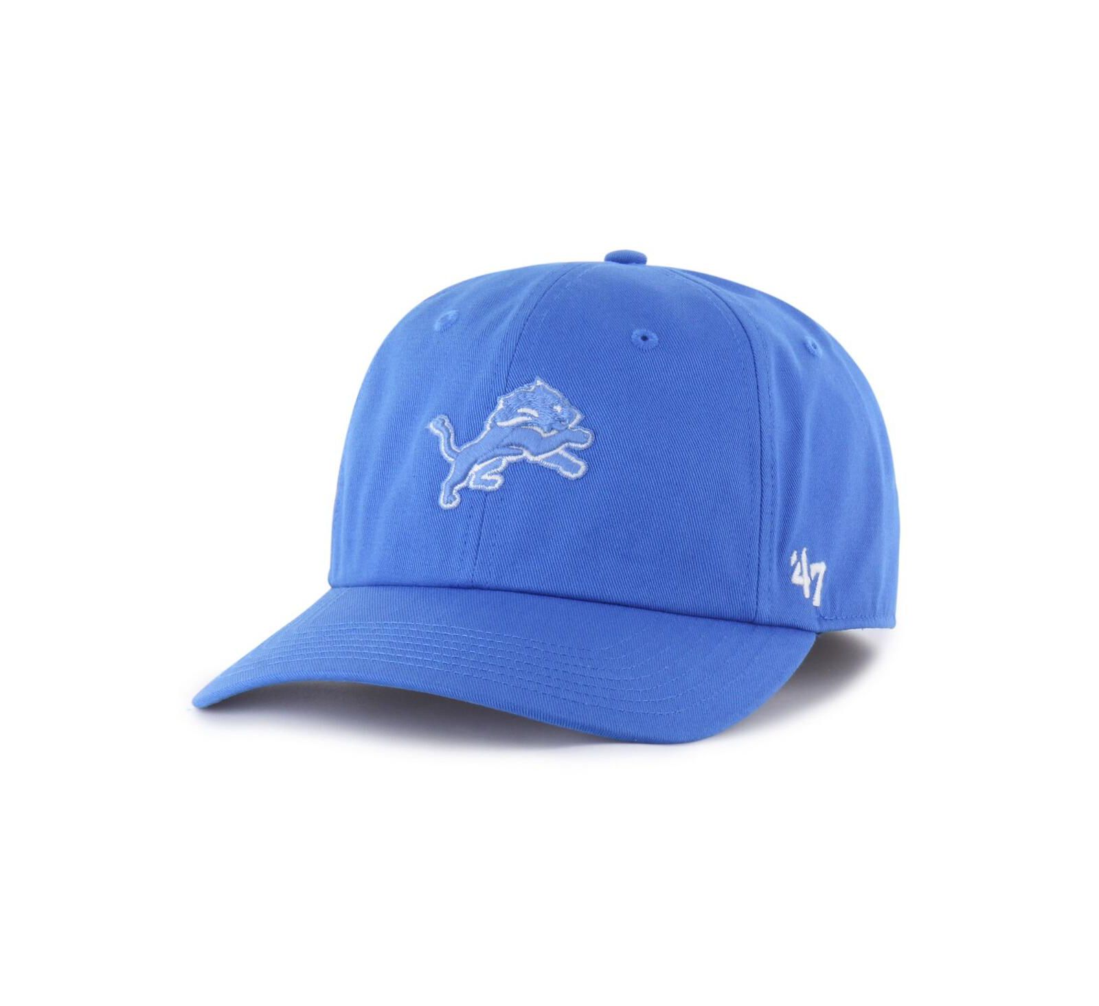 '47 Brand Men's Blue Detroit Lions Foundational Franchise Fitted Hat