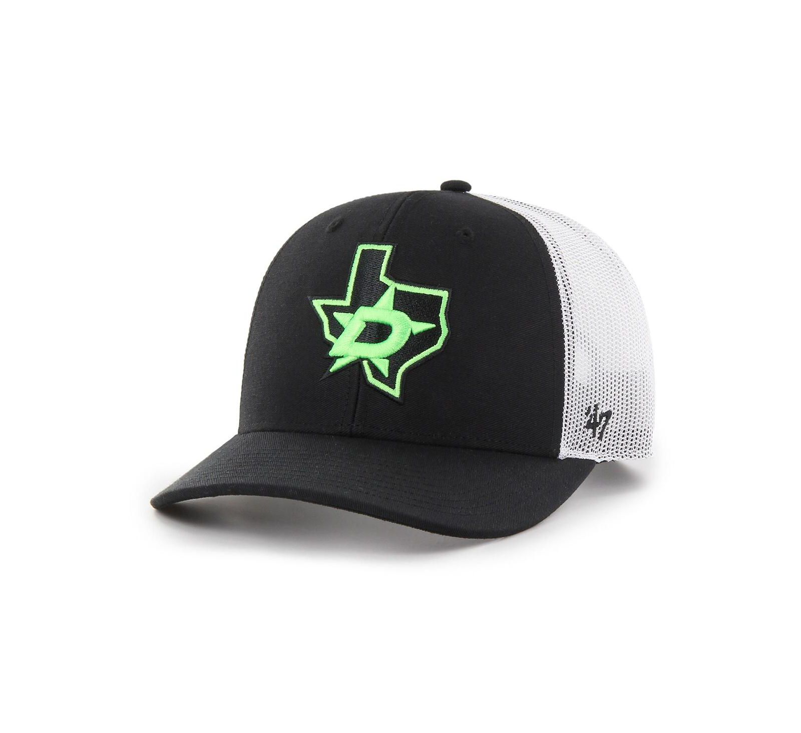 '47 Brand Men's Black/White Dallas Stars Prestige Adjustable Trucker Hat