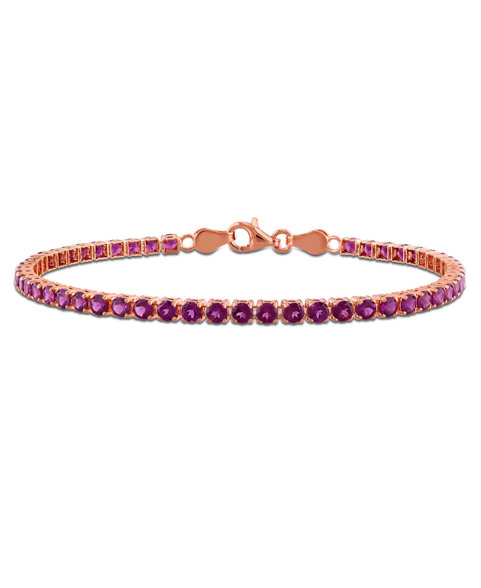 Macy's Lab Grown Emerald (4-1/2 ct. t.w.) Tennis Bracelet in 18k Gold Flash Plated Silver (Also Available in Rhodolite, Citrine, Blue Topaz)