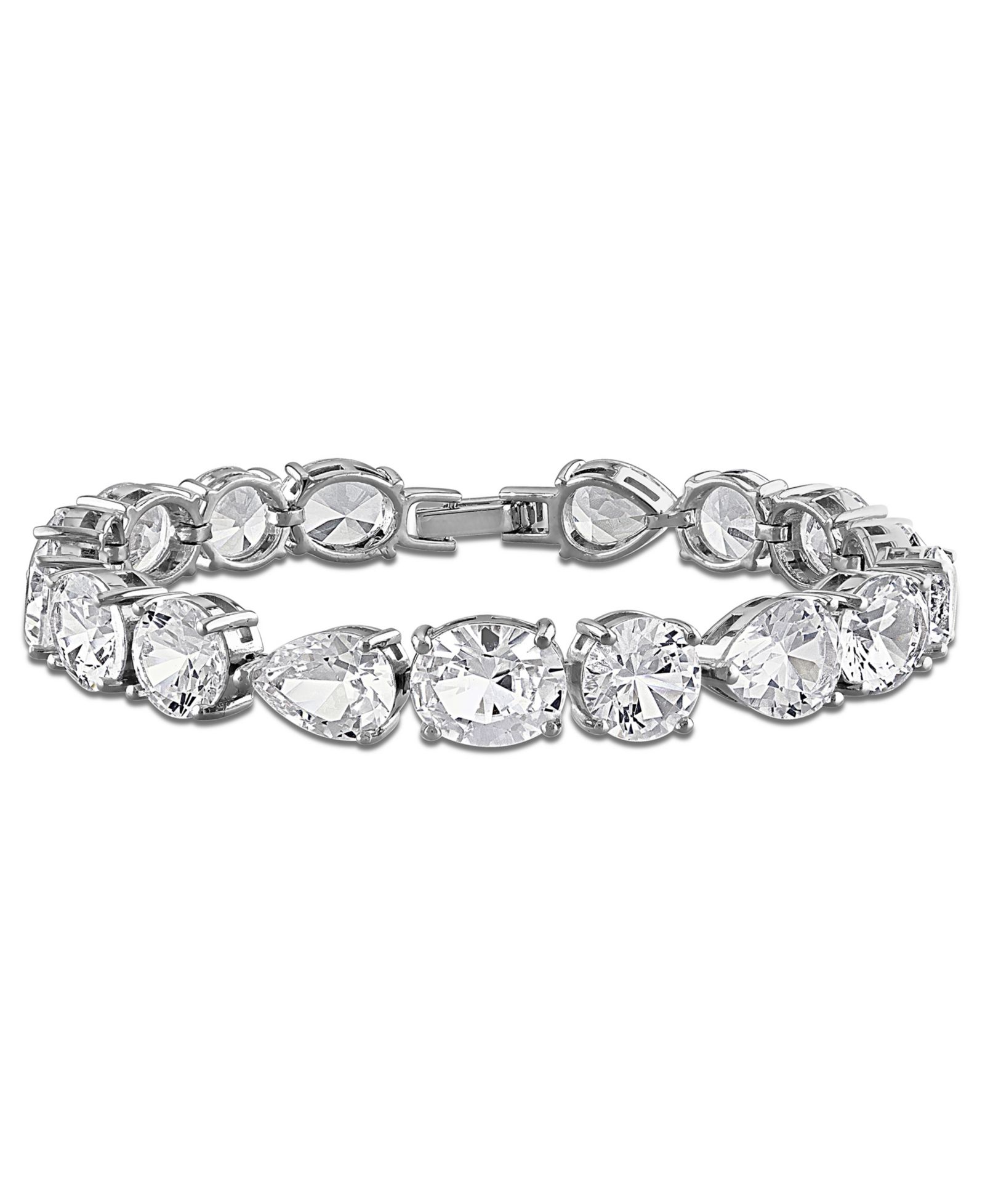 Браслет из выращенного белого сапфира (45 ct. t.w.) в Sterling Silver от Macy's