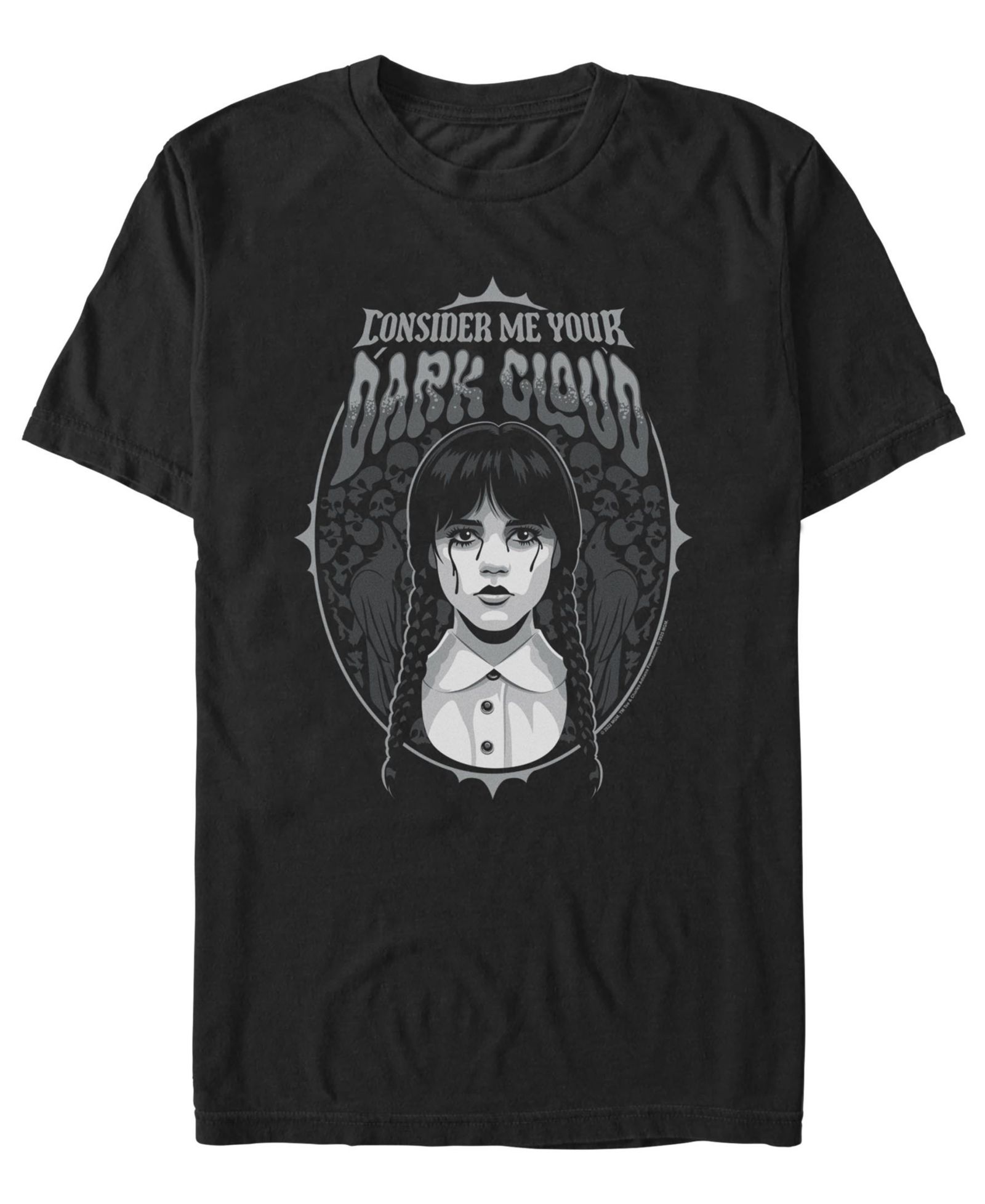 Fifth Sun Men's Wednesday Addams Dark Cloud  T-Shirt