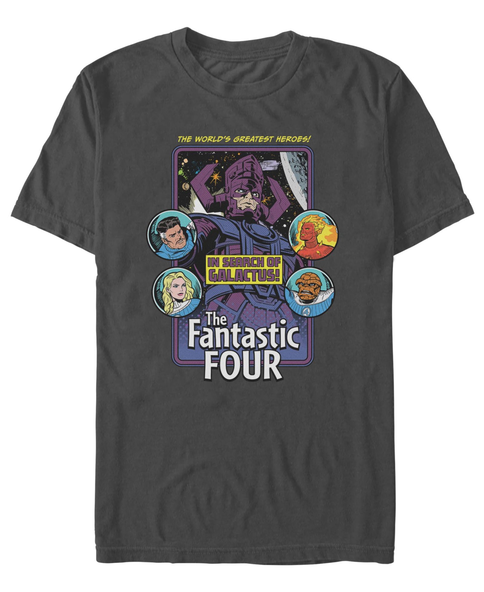 Fifth Sun Men's Fantastic 4 First Steps Bubbles T-Shirt