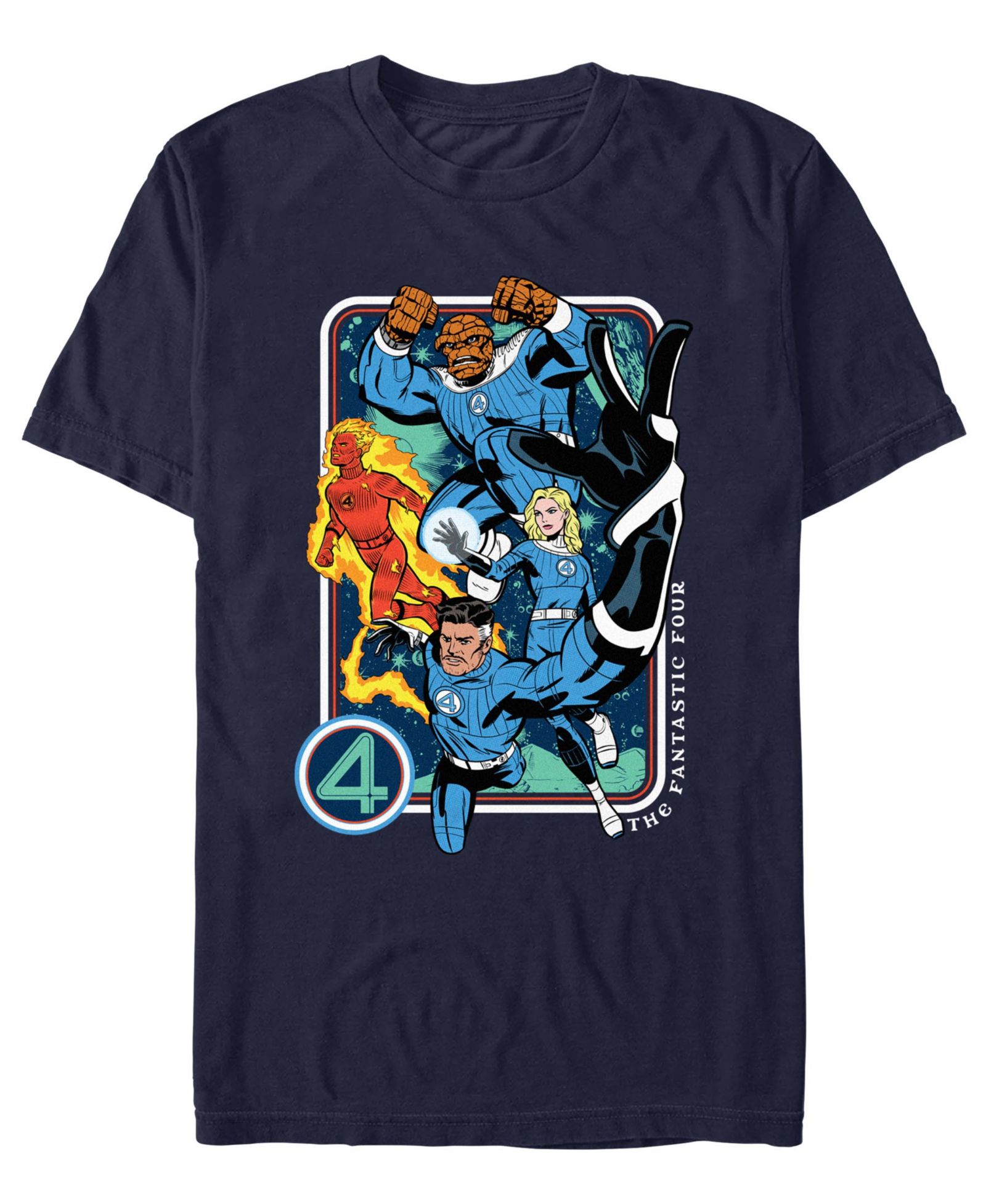 Fifth Sun Men's Fantastic 4 First Steps Crewneck Regular Fit T-Shirt
