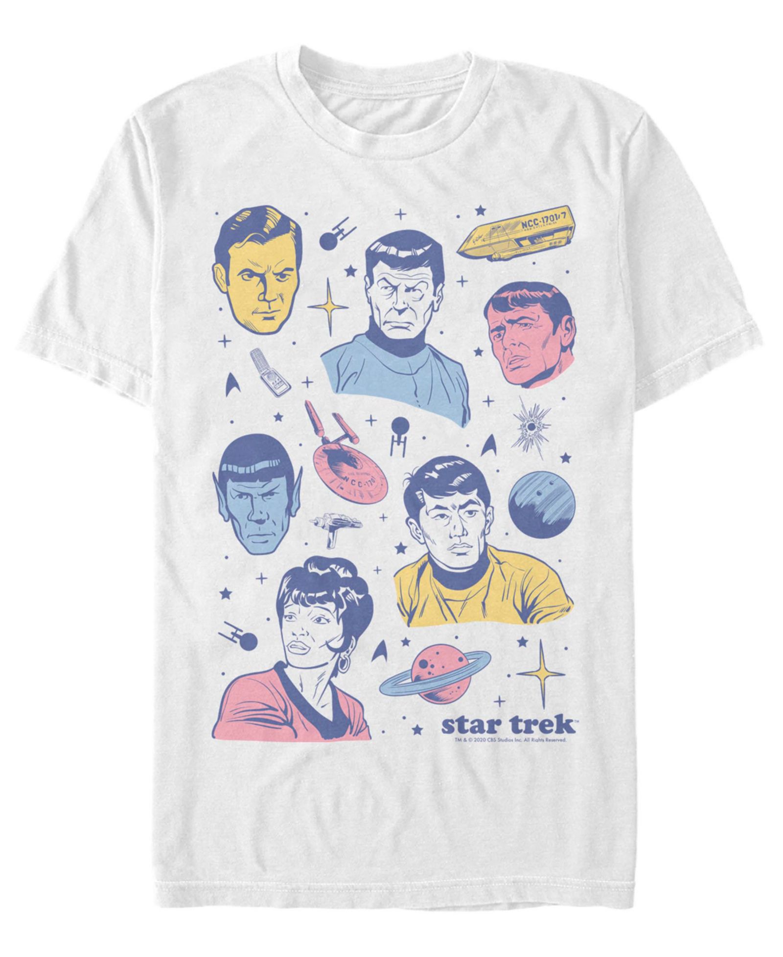Fifth Sun Men's Star Trek the Original Series Crewneck T-Shirt