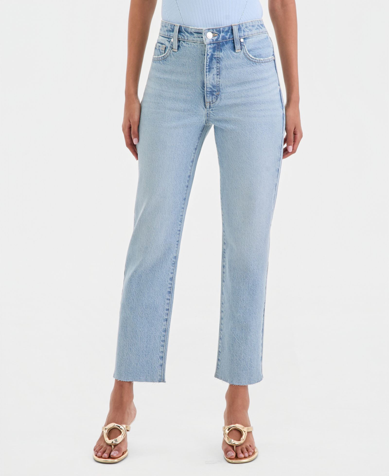 I.N.C. International Concepts Women's High-Rise Frayed Hem Ankle Jeans, Macy's Exclusive