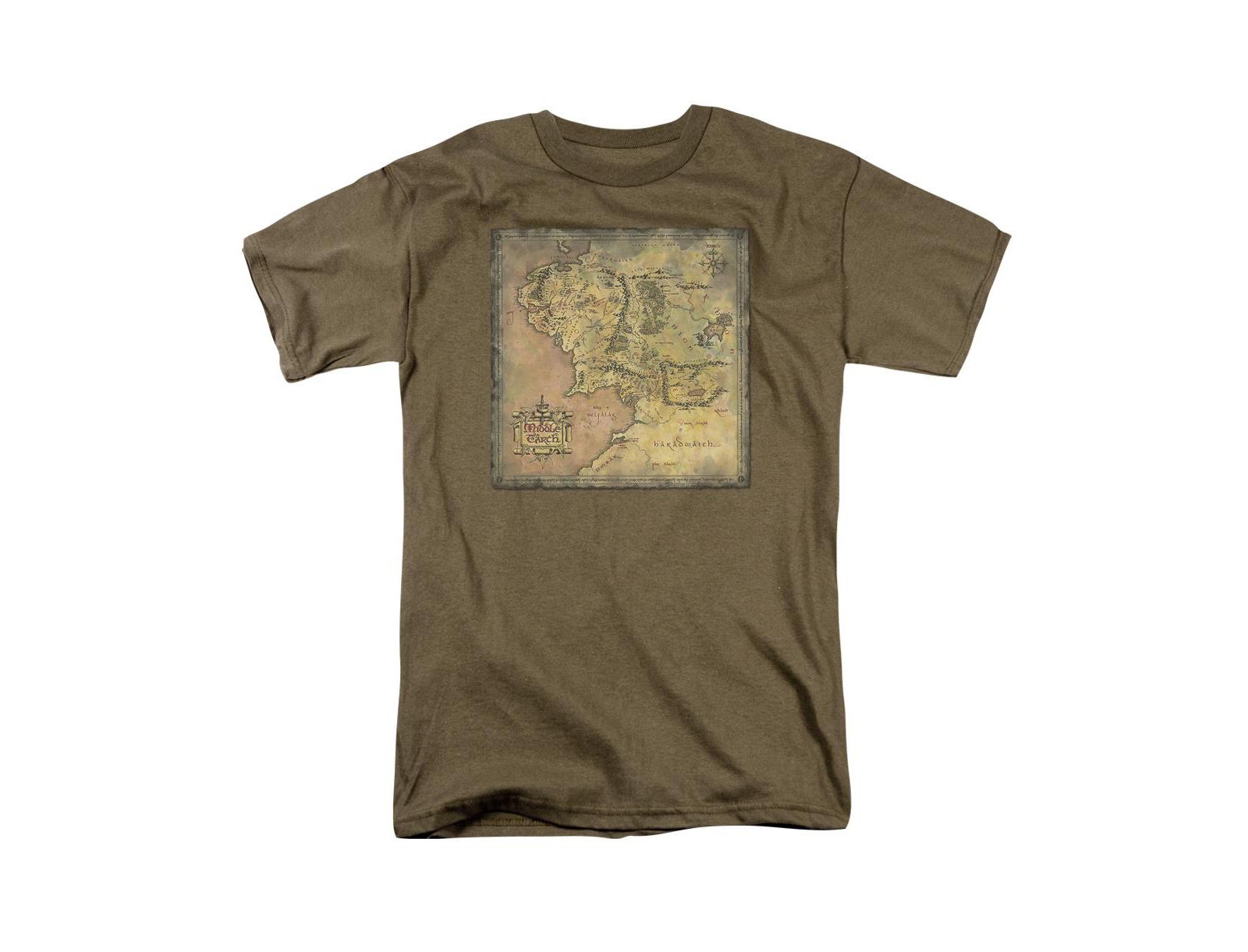 Lord Of The Rings Men's The Middle Earth Map T Shirt