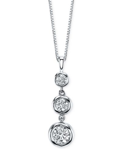 Подвеска-кулон Sirena Diamond Three Stone в 14k Gold или White Gold