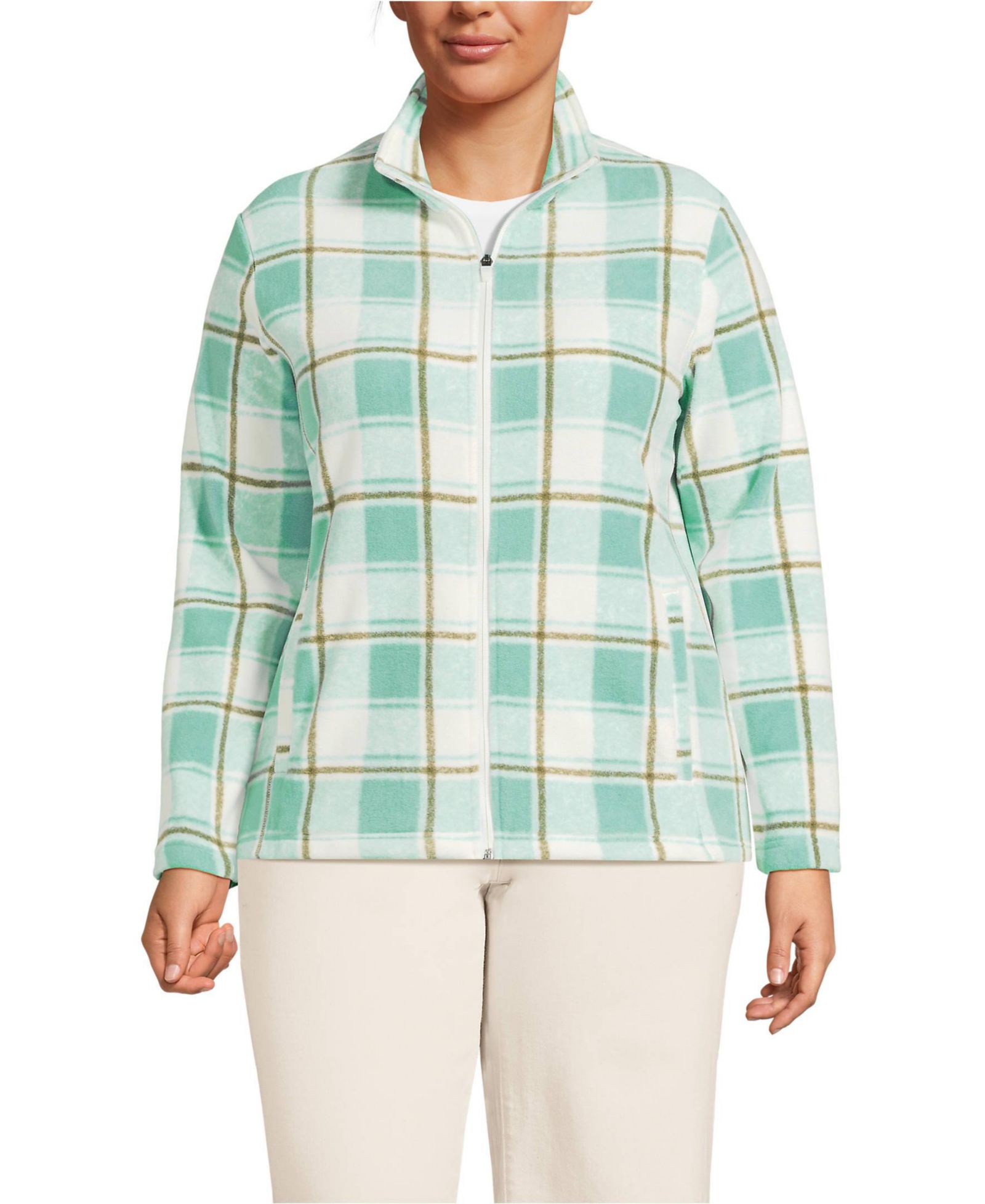 Куртка Lands' End Plus Size Anyweather Fleece Full Zip