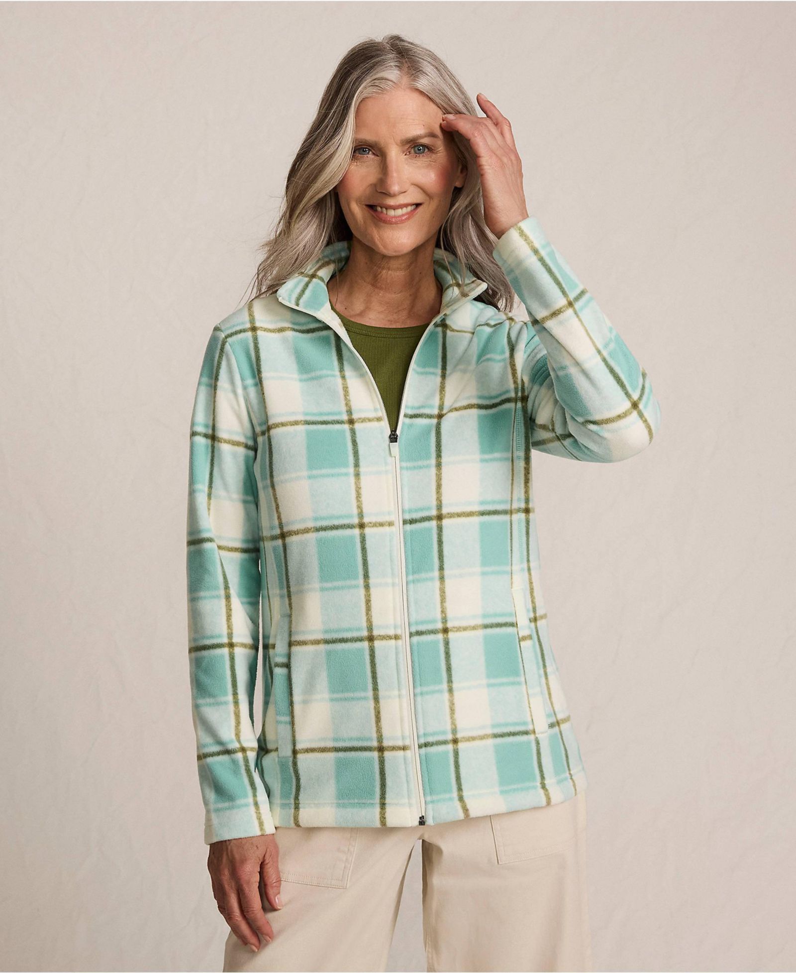 Женская флисовая куртка Lands' End Anyweather Full Zip