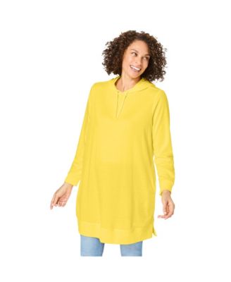 Woman Within Plus Size Longer-Length Hoodie Sweatshirt.