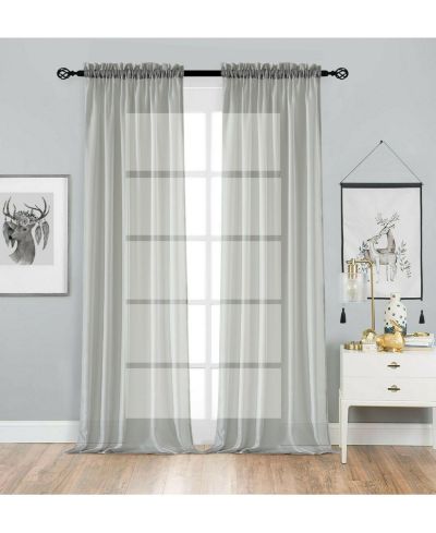 Шторы Kate Aurora Designer Sheer Voile Rod Pocket для маленьких окон