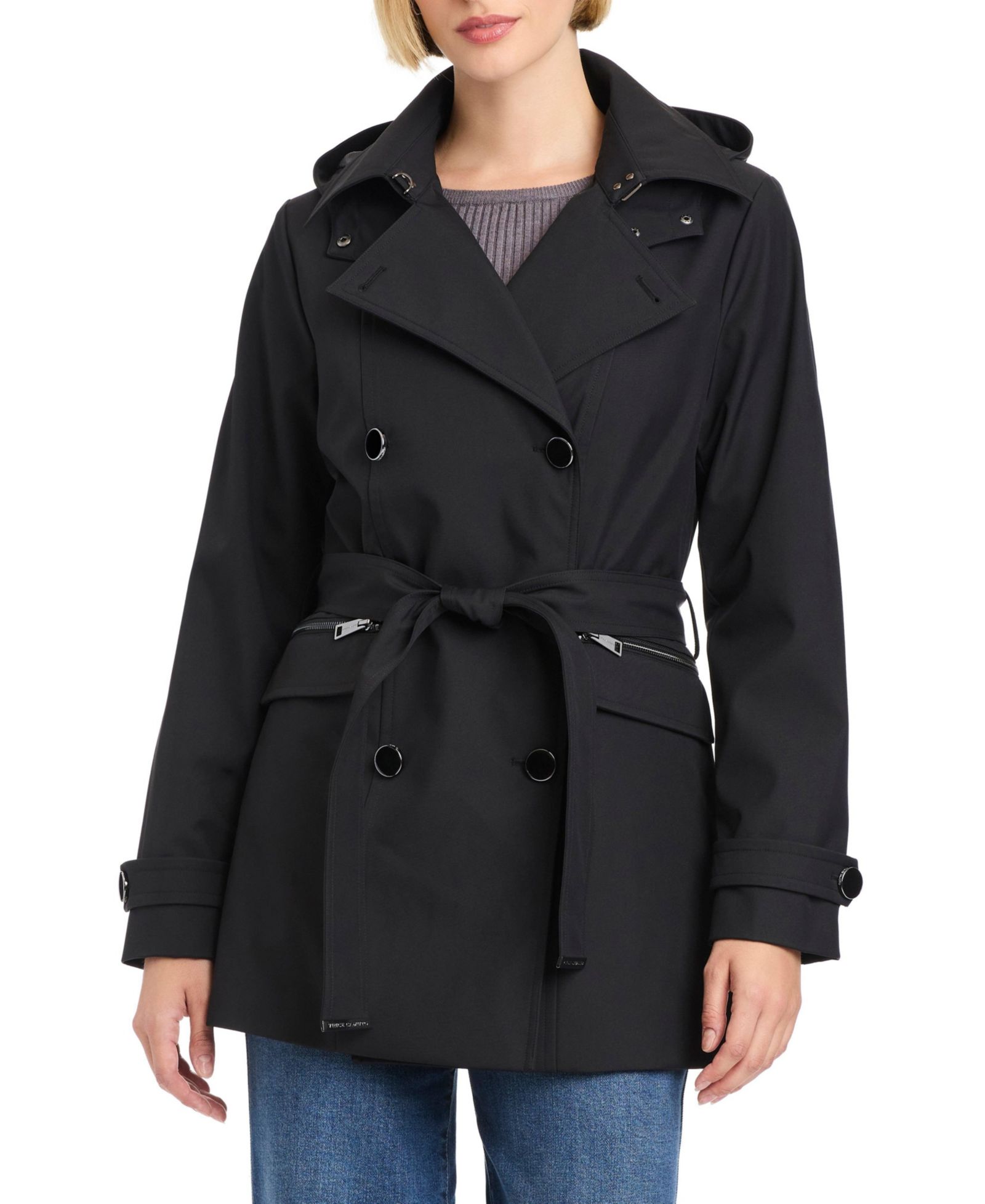 Vince Camuto Women's Double-Breasted Belted Trench Coat