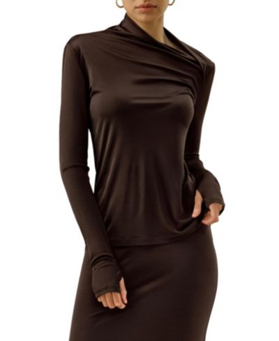 Женский шелковый топ LILYSILK Slim Fitted Long Sleeve