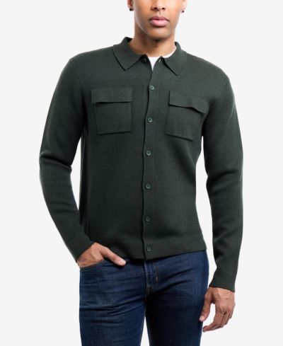 Мужской джемпер SPRING + MERCER Long Sleeve With Full Buttoned Two Patch Pockets