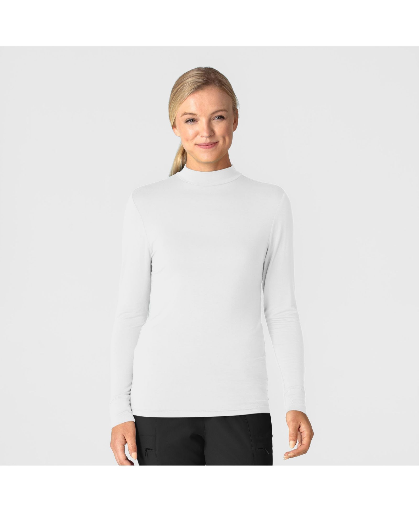 Женский шелковистый топ Wink Layers Long Sleeve Mock Neck Silky Tee