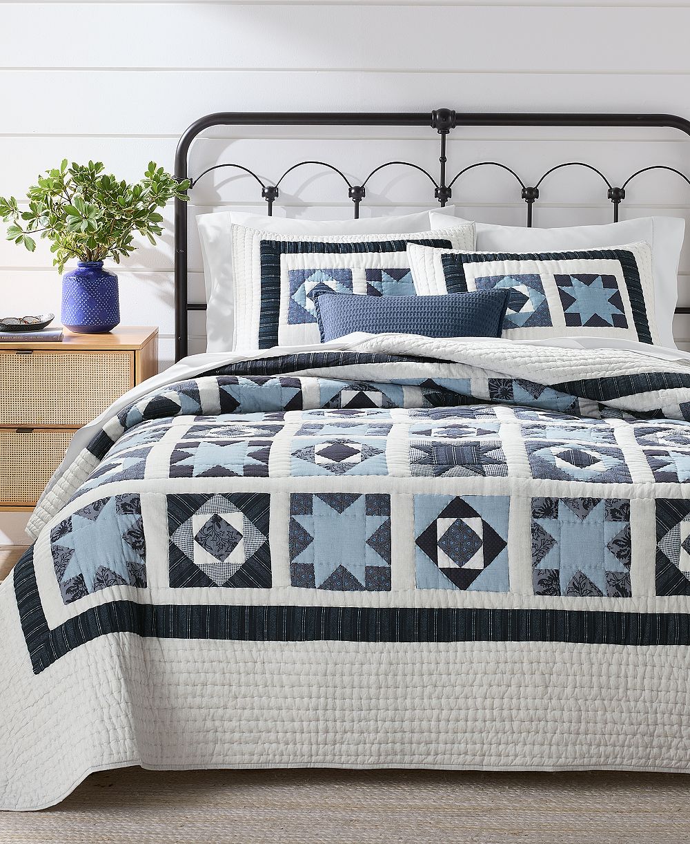 Charter Club Midnight Star Artisan 3-Pc. Quilt Set, King, Macy's Exclusive