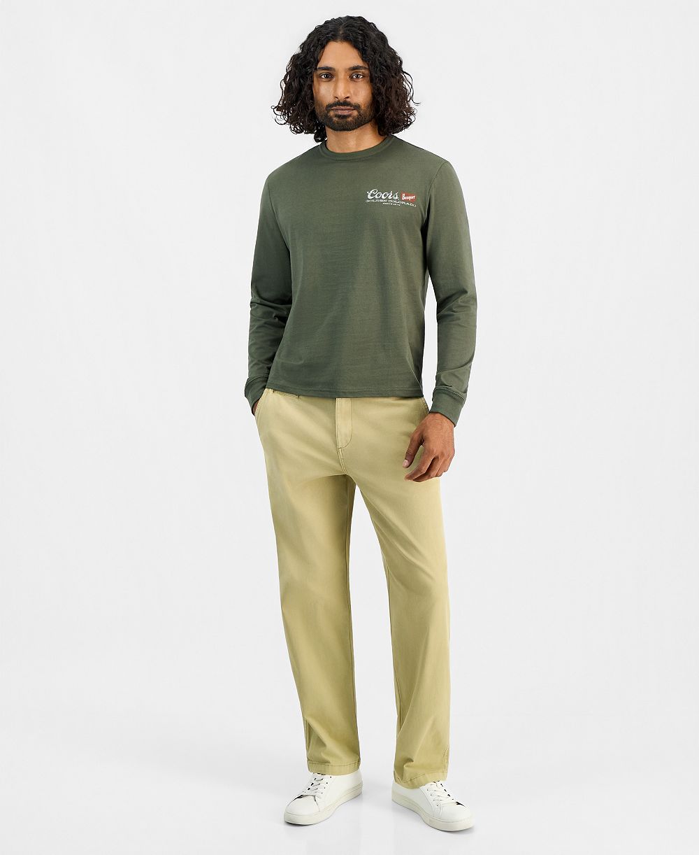 Sun + Stone Men's Cotton-Blend 32" Inseam Relaxed Chino Pants, Macy's Exclusive