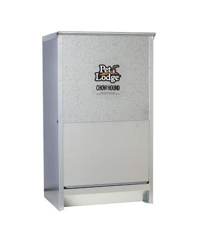 Pet Lodge Dry Food Automatic Steel Dog Feeder Chow Hound w/ 50 Pound Capacity