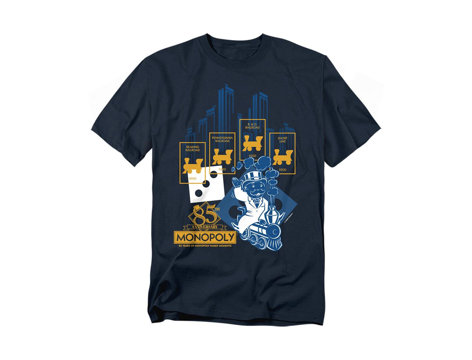 MONOPOLY Men's The True Railroad Tycoon T Shirt