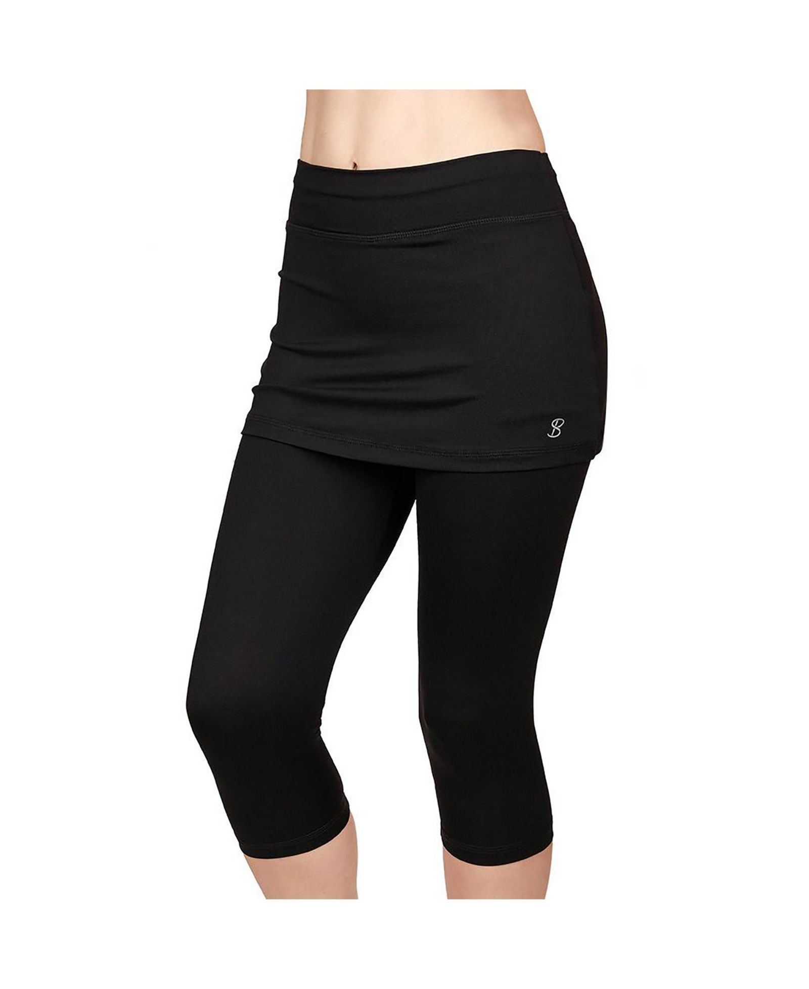 Юбка для тенниса Sofibella Women's UV Staples Abaza с леггинсами Capri