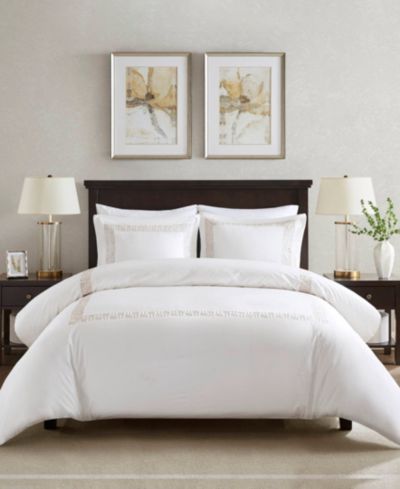 Harbor House Nile с вышивкой комплект из 3 пододеяльников, Full/Queen
