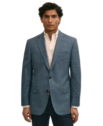 Brooks Brothers Men's Plaid Stretch Classic-Fit Blazer