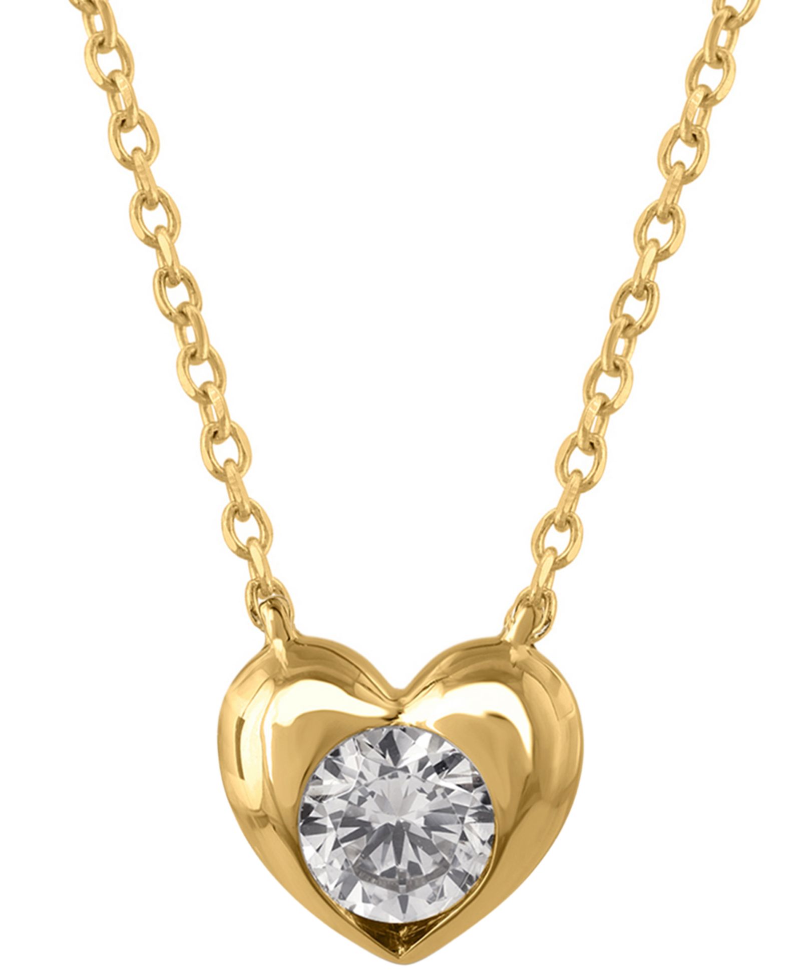 Macy's Diamond Pendant Necklace (1/4 ct. t.w.) in 14k Yellow Gold