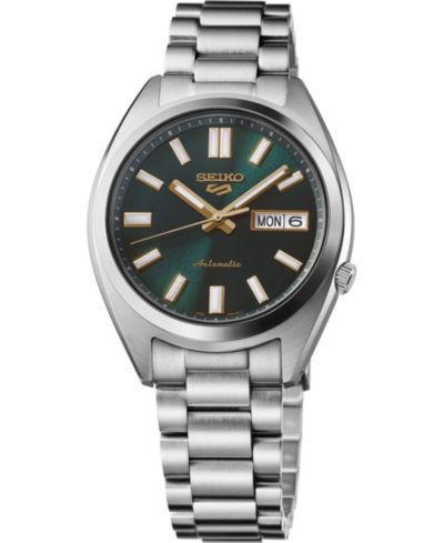 Мужские часы Seiko 5 Sports Silver Stainless Steel Bracelet, 37.4mm