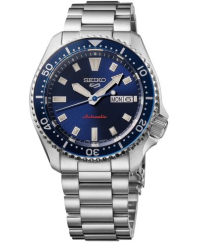 Seiko Мужские часы 5 Sports Silver Stainless Steel Bracelet, 42.5mm