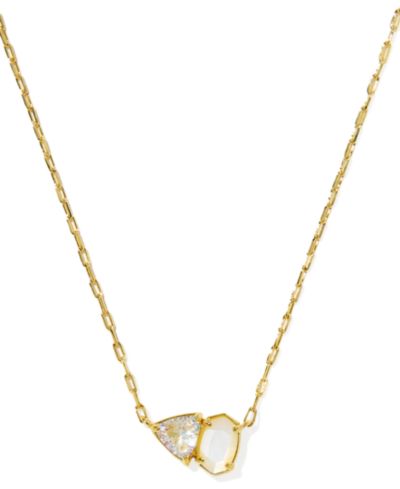 Подвеска Kendra Scott Gold Plated Glass-Stone Pendant Necklace