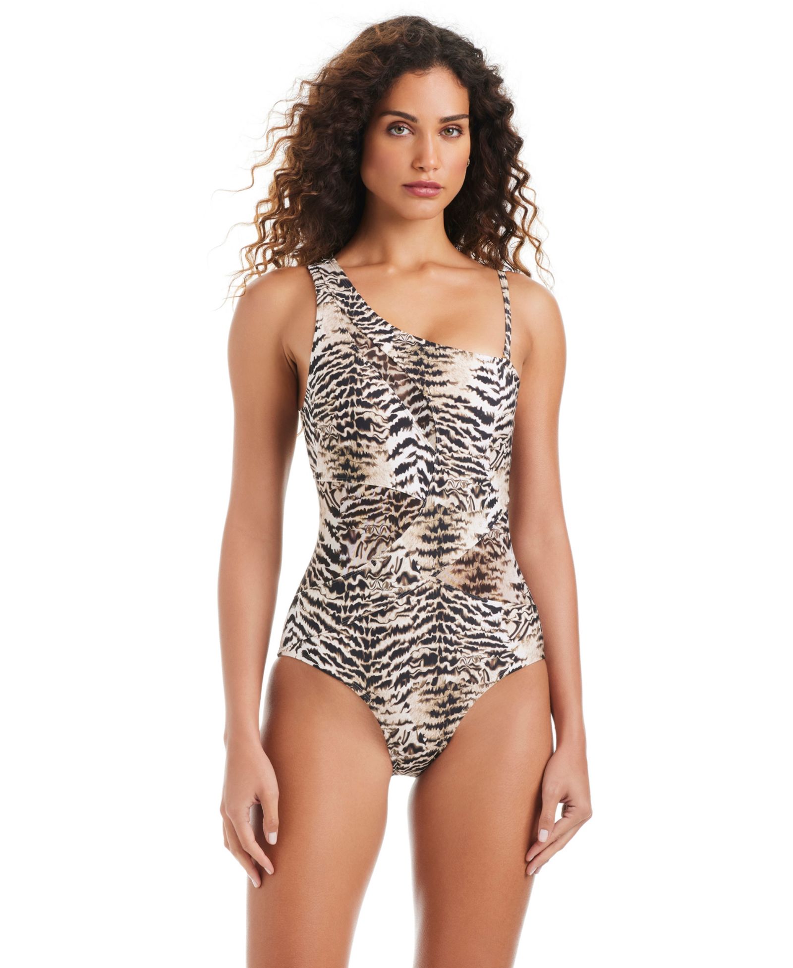 Beyond Control Women's The Tigress Printed One-Shoulder Swimsuit