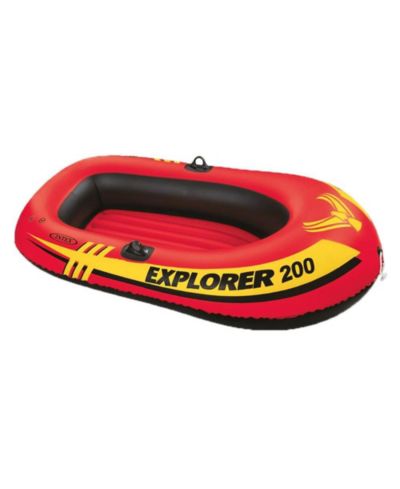 Intex Explorer 200 надувная лодка для 2 человек с 2 веслами и насосом