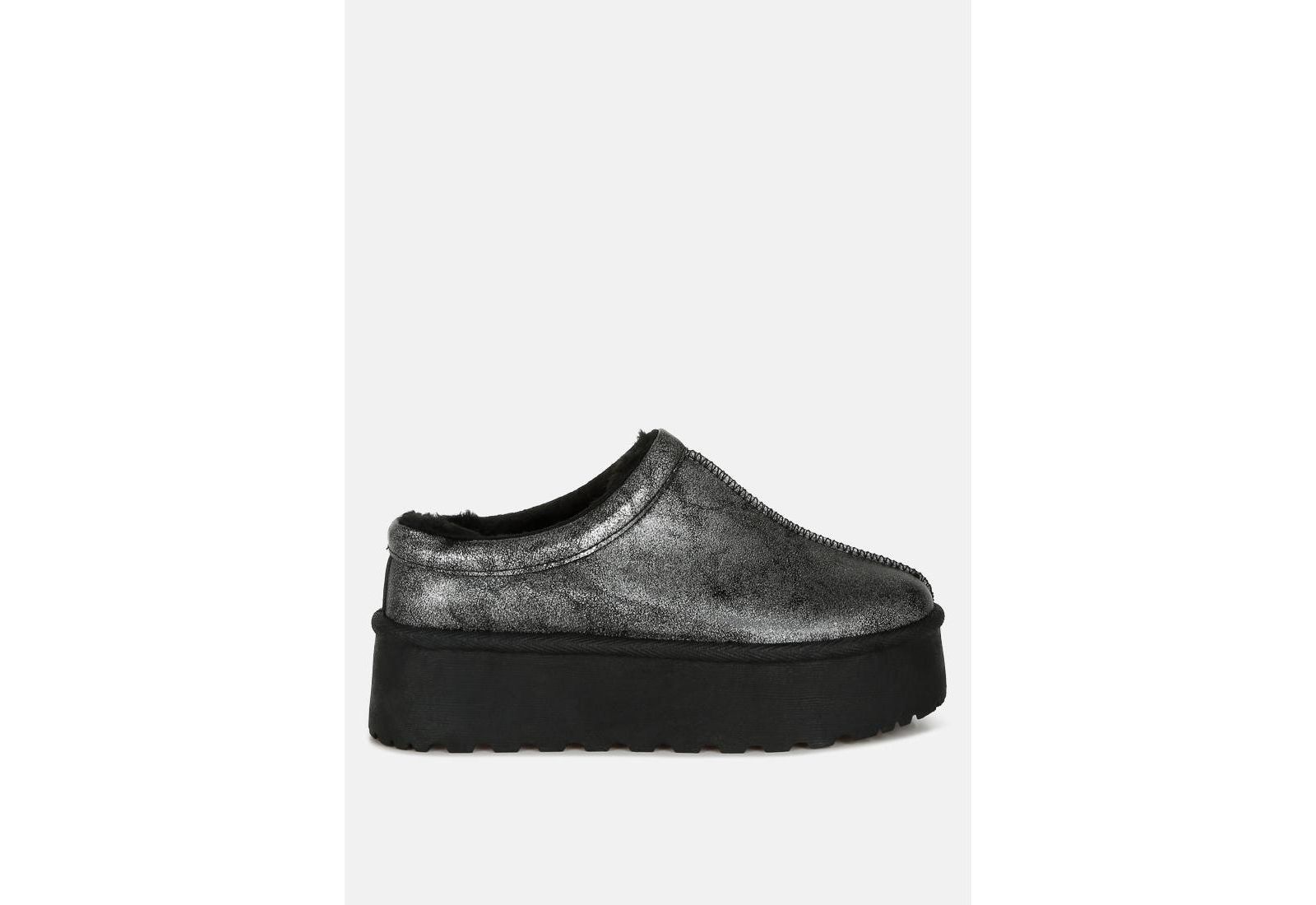 London Rag Women's Lottys Faux Leather Platform Classic Slip-On