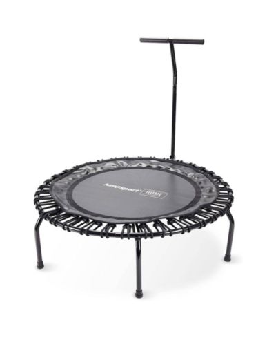 JumpSport Round Home Fitness Indoor Mini Rebounder Trampoline for Adults, Black
