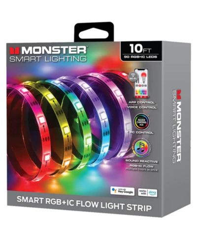MONSTER CABLE светодиодная лента Sound Reactive Color Flow, 10 Ft., с поддержкой Razer Chroma Smart Sync
