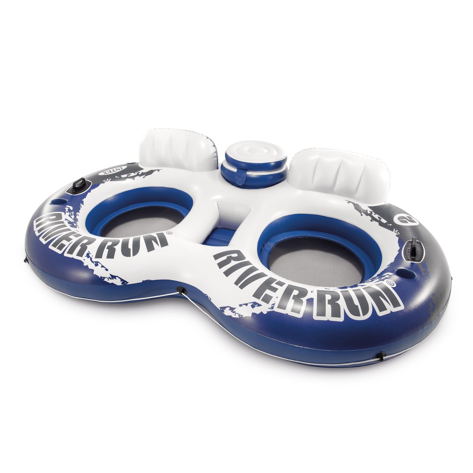 Надувной плот Intex River Run 2 Person Inflatable Tube Raft Float с холодильником для бассейна и озера