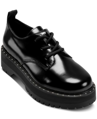 DKNY Women's Bexina Lug Sole Lace-Up Loafers