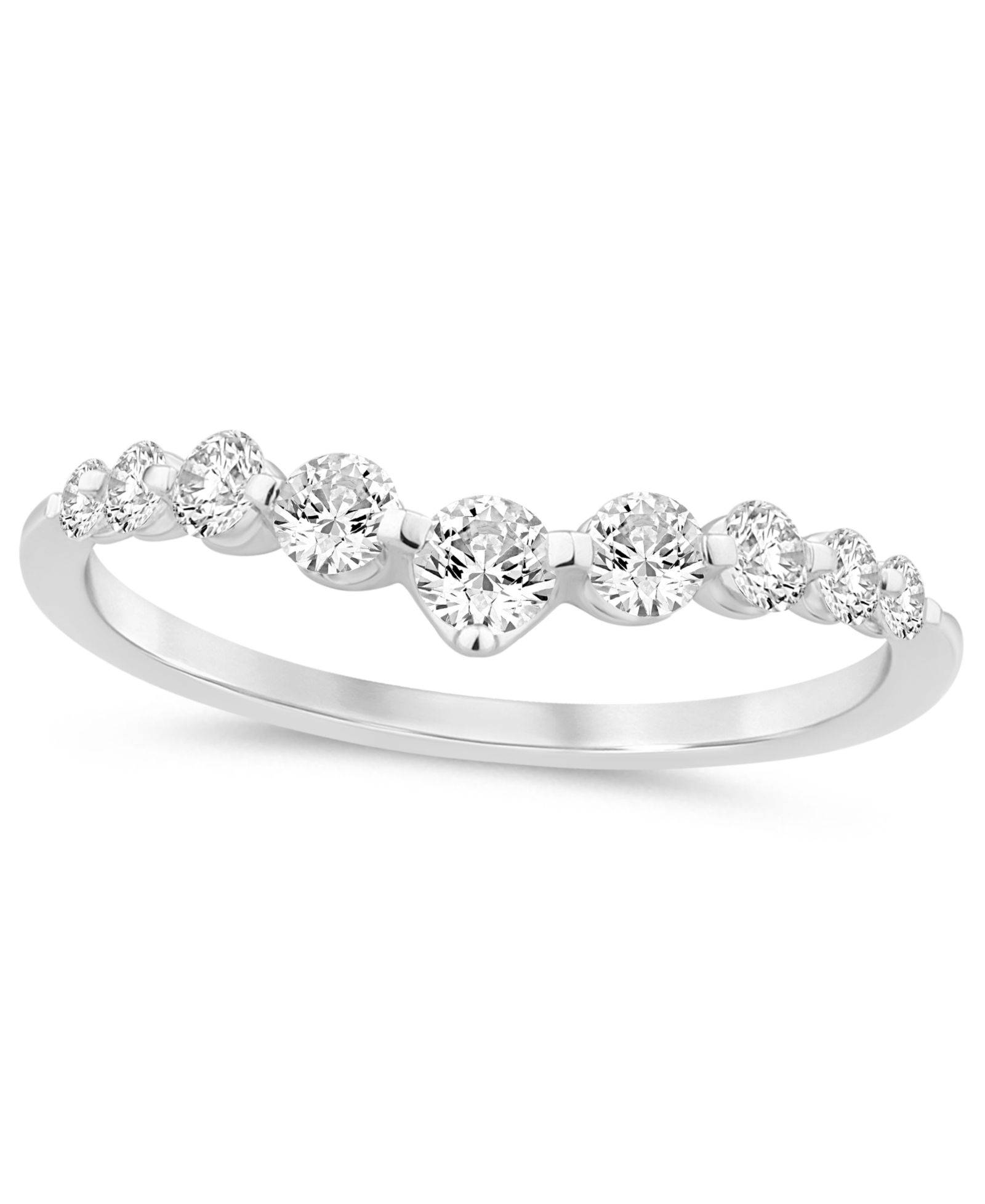 кольцо с бриллиантом 1/2 ct. t.w. в белом золоте 14K