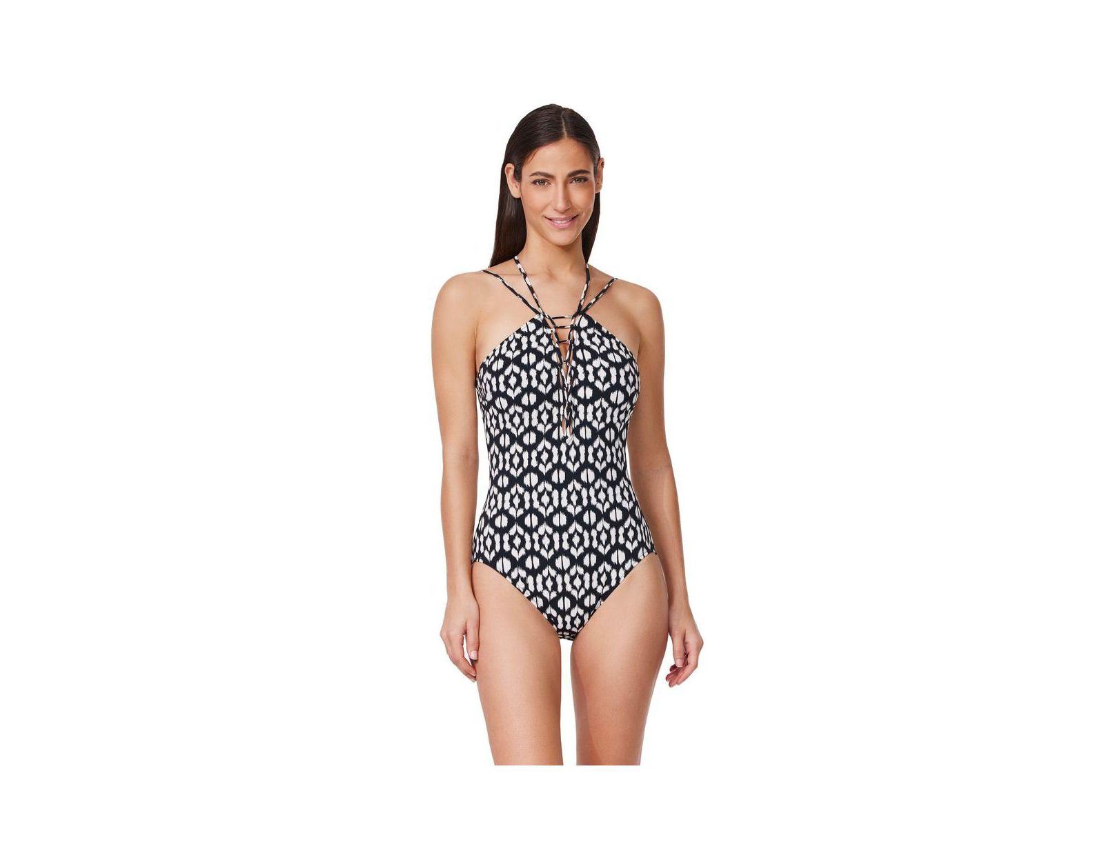 Profile by Gottex Womens Mantra Braided High Neck One Piece
